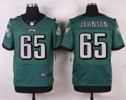Nike Eagles #65 Lane Johnson Midnight Green Team Color Men's Stitched NFL Elite Jersey