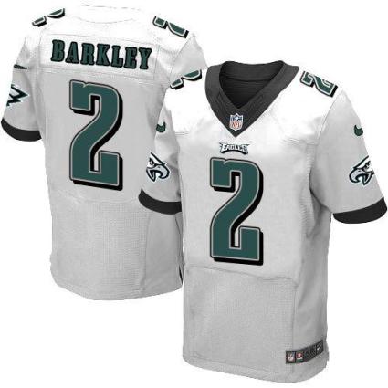 Nike Eagles #2 Matt Barkley White Men's Stitched NFL New Elite Jersey