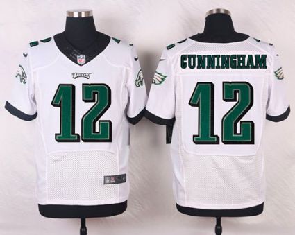 Nike Eagles #12 Randall Cunningham White Men's Stitched NFL New Elite Jersey