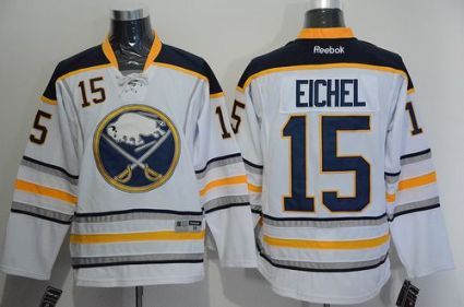 Sabres #15 Jack Eichel White Stitched NHL Jersey
