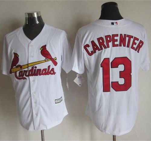 Cardinals #13 Matt Carpenter White New Cool Base Stitched Baseball Jersey