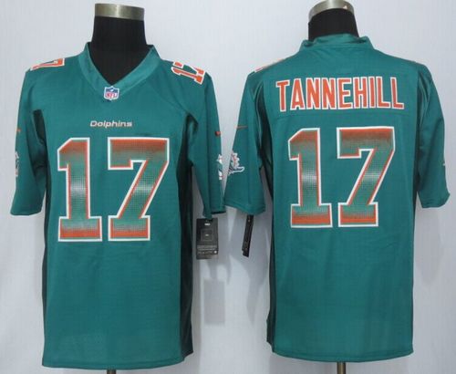 Nike Dolphins #17 Ryan Tannehill Aqua Green Team Color Men's Stitched NFL Limited Strobe Jersey