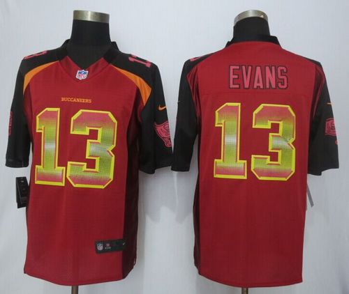 Nike Buccaneers #13 Mike Evans Red Team Color Men's Stitched NFL Limited Strobe Jersey