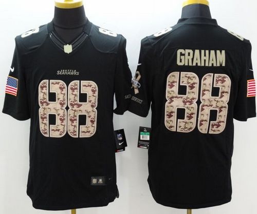 Nike Seahawks #88 Jimmy Graham Black Men's Stitched NFL Limited Salute to Service Jersey