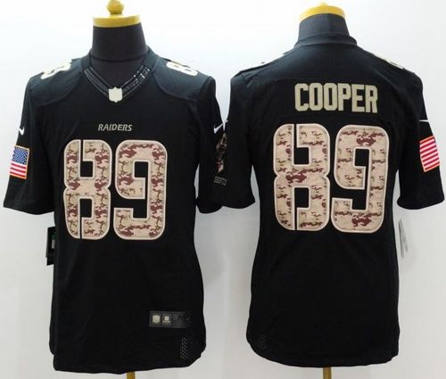 Nike Raiders #89 Amari Cooper Black Men's Stitched NFL Limited Salute to Service Jersey