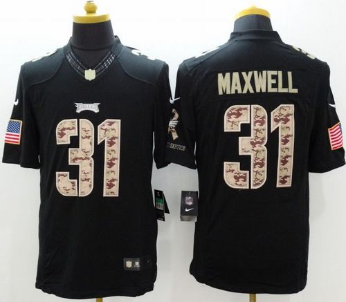 Nike Eagles #31 Byron Maxwell Black Men's Stitched NFL Limited Salute to Service Jersey