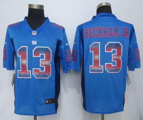 Nike Giants #13 Odell Beckham Jr Royal Blue Team Color Men's Stitched NFL Limited Strobe Jersey