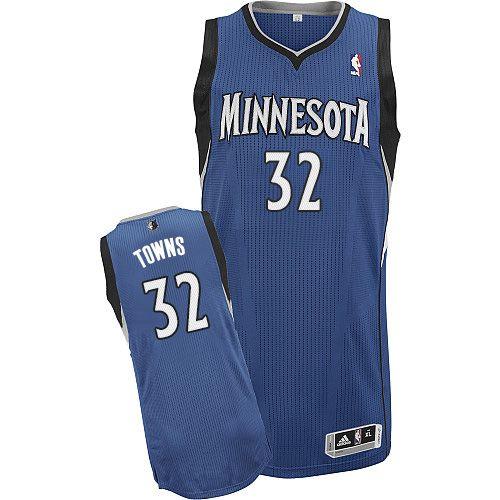 Timberwolves #32 Karl-Anthony Towns Blue Stitched NBA Jersey