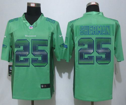 Nike Seahawks #25 Richard Sherman Green Alternate Men's Stitched NFL Limited Strobe Jersey