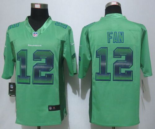 Nike Seahawks #12 Fan Green Alternate Men's Stitched NFL Limited Strobe Jersey