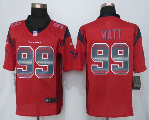 Nike Texans #99 J.J. Watt Red Alternate Men's Stitched NFL Limited Strobe Jersey