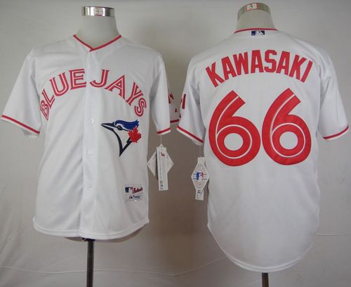 Blue Jays #66 Munenori Kawasaki White 2015 Canada Day Stitched Baseball Jersey