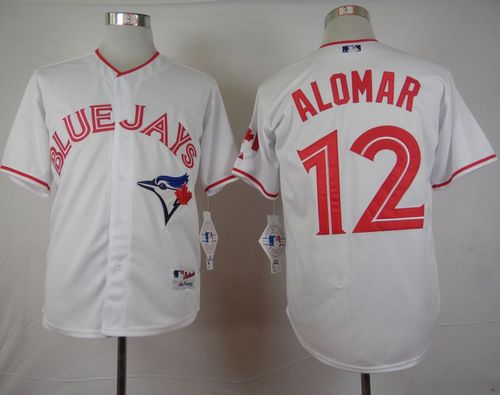 Blue Jays #12 Roberto Alomar White 2015 Canada Day Stitched Baseball Jersey