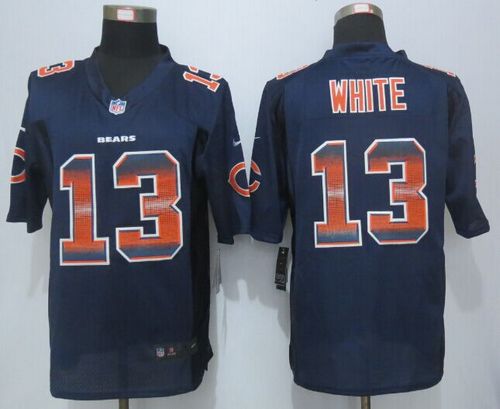 Nike Bears #13 Kevin White Navy Blue Team Color Men's Stitched NFL Limited Strobe Jersey