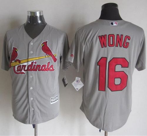 Cardinals #16 Kolten Wong Grey New Cool Base Stitched Baseball Jersey