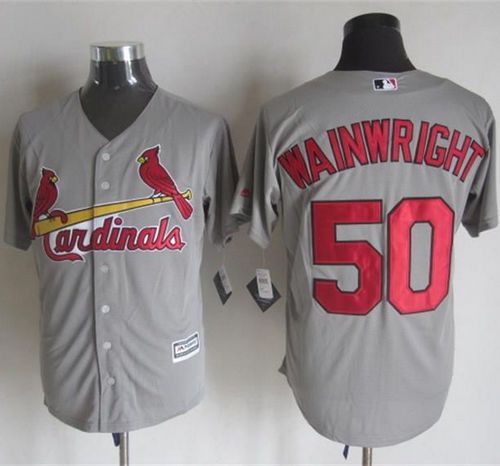 Cardinals #50 Adam Wainwright Grey New Cool Base Stitched Baseball Jersey