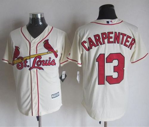 Cardinals #13 Matt Carpenter Cream New Cool Base Stitched Baseball Jersey
