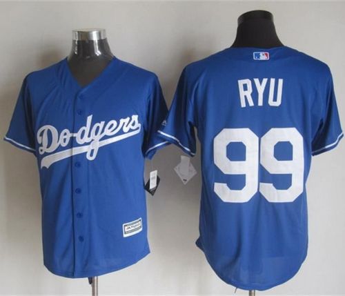 Dodgers #99 Hyun-Jin Ryu Blue New Cool Base Stitched Baseball Jersey