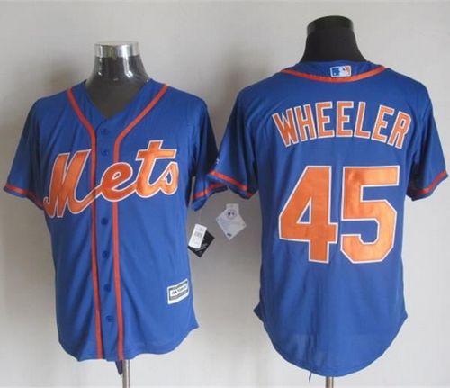Mets #45 Zack Wheeler Blue Alternate Home New Cool Base Stitched Baseball Jersey