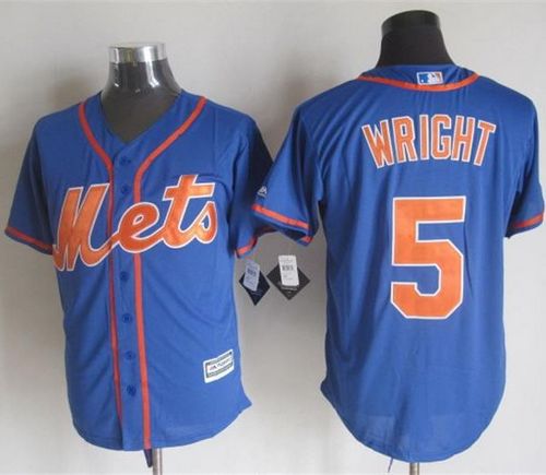Mets #5 David Wright Blue Alternate Home New Cool Base Stitched Baseball Jersey