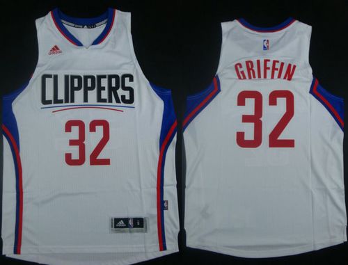 Clippers #32 Blake Griffin Stitched White NBA Jersey