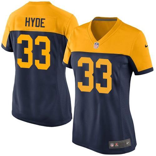 Women's Nike Packers #33 Micah Hyde Navy Blue Alternate Stitched NFL New Elite Jersey