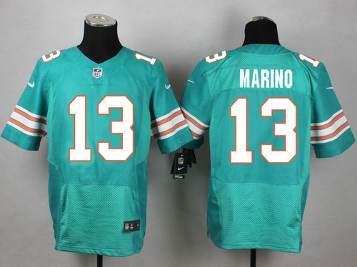 Nike Dolphins #13 Dan Marino Aqua Green Alternate Men's Stitched NFL Elite Jersey