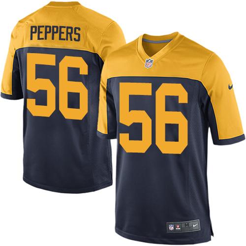 Youth Nike Packers #56 Julius Peppers Navy Blue Alternate Stitched NFL New Elite Jersey