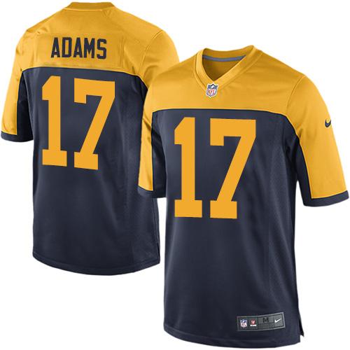 Youth Nike Packers #17 Davante Adams Navy Blue Alternate Stitched NFL New Elite Jersey