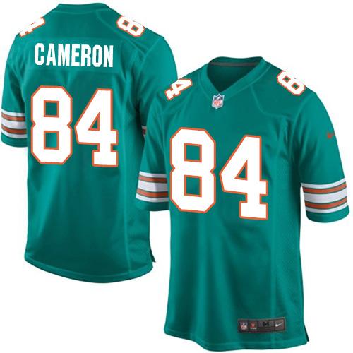 Youth Nike Dolphins #84 Jordan Cameron Aqua Green Alternate Stitched NFL Elite Jersey