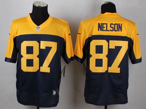 Nike Packers #87 Jordy Nelson Navy Blue Alternate Men's Stitched NFL New Elite Jersey