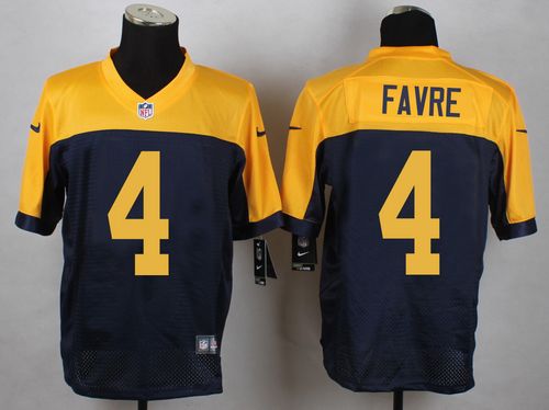 Nike Packers #4 Brett Favre Navy Blue Alternate Men's Stitched NFL New Elite Jersey