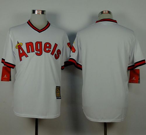 Angels of Anaheim Blank White 1980 Turn Back The Clock Stitched Baseball Jersey