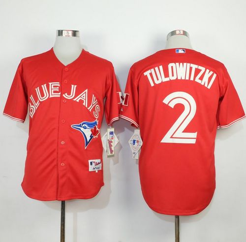 Blue Jays #2 Troy Tulowitzki Red Canada Day Stitched Baseball Jersey Blue Jays #2 Troy Tulowitzki Red Canada Day Stitched Baseball Jersey