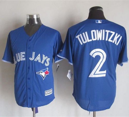 Blue Jays #2 Troy Tulowitzki Blue New Cool Base Stitched Baseball Jersey