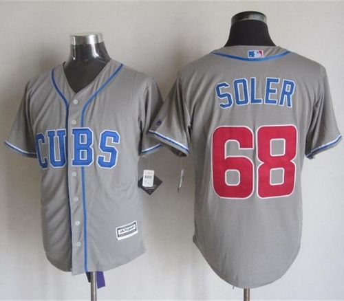 Cubs #68 Jorge Soler Grey Alternate Road New Cool Base Stitched Baseball Jersey