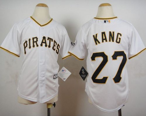 Youth Pirates #27 Jung-ho Kang White Cool Base Stitched Baseball Jersey