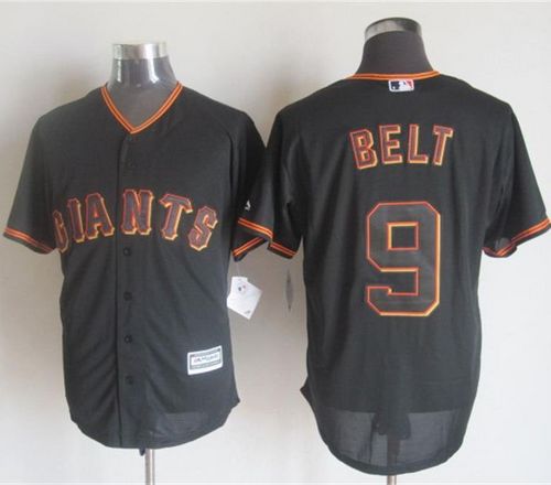 Giants #9 Brandon Belt Black New Cool Base Stitched Baseball Jersey