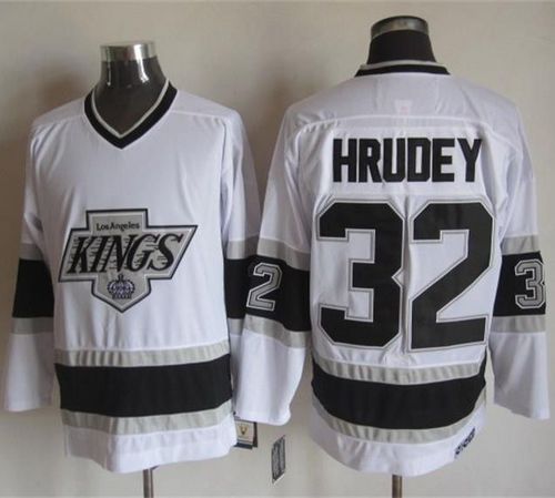 Kings #32 Kelly Hrudey White CCM Throwback Stitched NHL Jersey Kings #32 Kelly Hrudey White CCM Throwback Stitched NHL Jersey