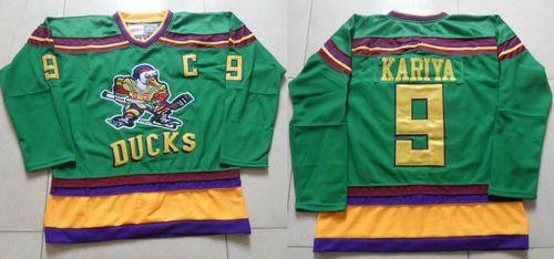 Ducks #9 Paul Kariya Green CCM Throwback Stitched NHL Jersey