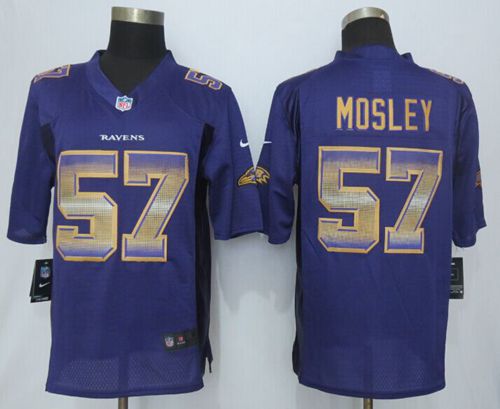 Nike Ravens #57 C.J. Mosley Purple Team Color Men's Stitched NFL Limited Strobe Jersey