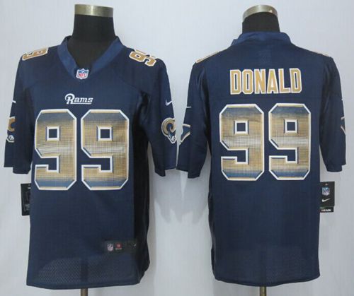 Nike Rams #99 Aaron Donald Navy Blue Team Color Men's Stitched NFL Limited Strobe Jersey