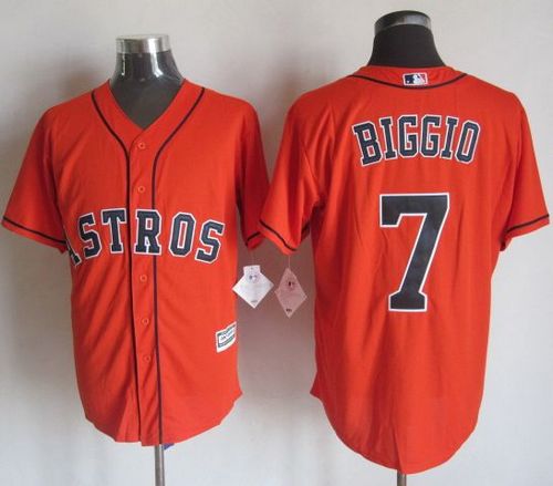 Astros #7 Craig Biggio Orange New Cool Base Stitched Baseball Jersey