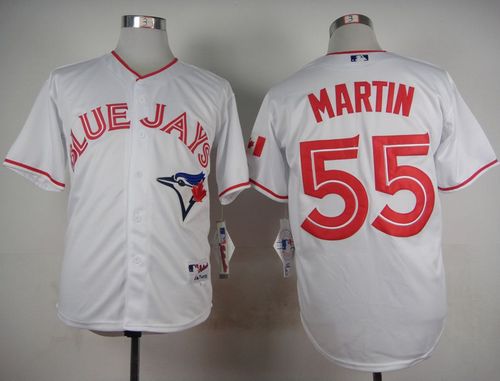 Blue Jays #55 Russell Martin White 2015 Canada Day Stitched Baseball Jersey