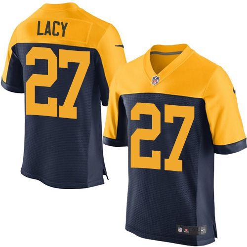 Nike Packers #27 Eddie Lacy Navy Blue Alternate Men's Stitched NFL New Elite Jersey