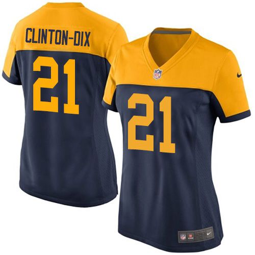 Women's Nike Packers #21 Ha Ha Clinton-Dix Navy Blue Alternate Stitched NFL New Elite Jersey