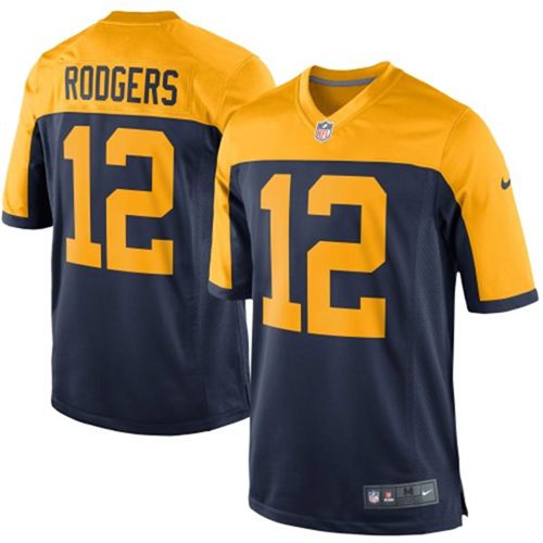 Youth Nike Packers #12 Aaron Rodgers Navy Blue Alternate Stitched NFL New Jersey