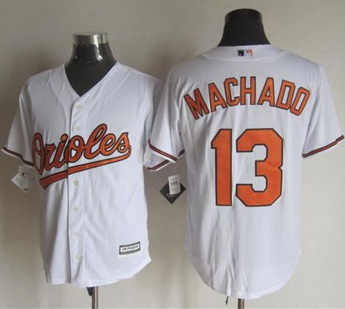 Orioles #13 Manny Machado White New Cool Base Stitched Baseball Jersey