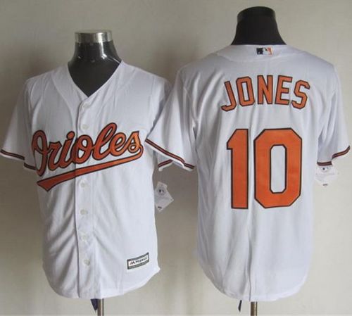 Orioles #10 Adam Jones White New Cool Base Stitched Baseball Jersey