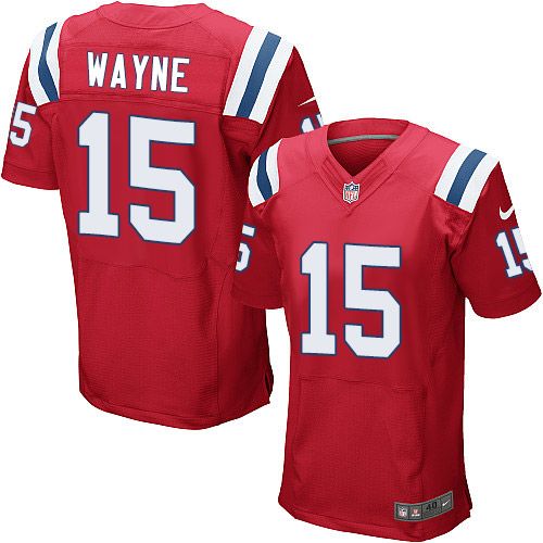 Nike Patriots #15 Reggie Wayne Red Alternate Men's Stitched NFL Elite Jersey